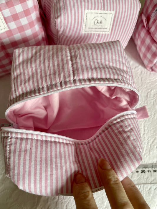 Handmade Quilted Cosmetic Bag Size Medium