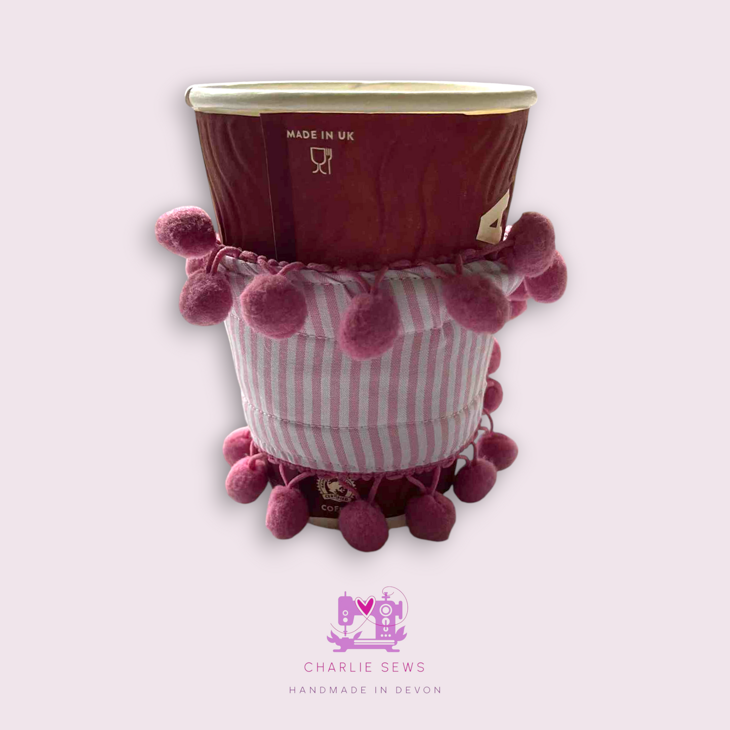 Handcrafted Insulated Cup Sleeves with Lace & Trims